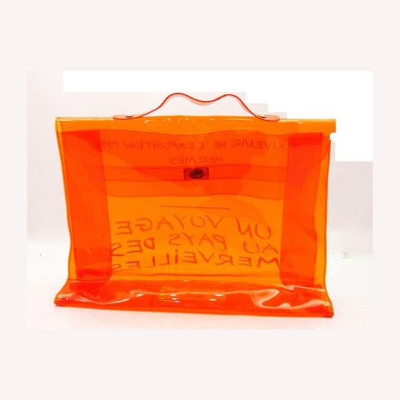 Hermès 1998 Clear Orange Souvenir De L'Exposition Kelly Translucent 241115 - Picture 3 of 12